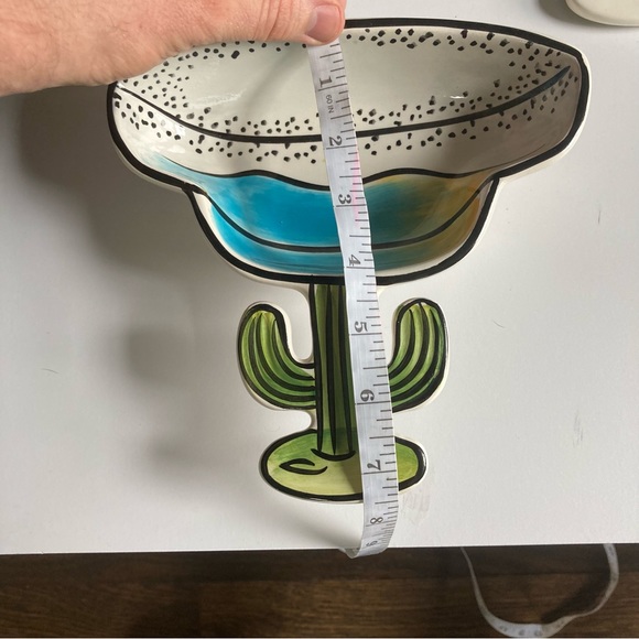 Clay Art Ceramic Dishes Bowls Cactus Margarita Martini  Drink Shape Set Barware - Picture 5 of 5